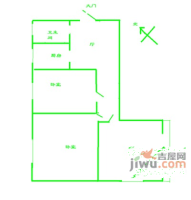 稻香园西里小区3室1厅1卫91㎡户型图