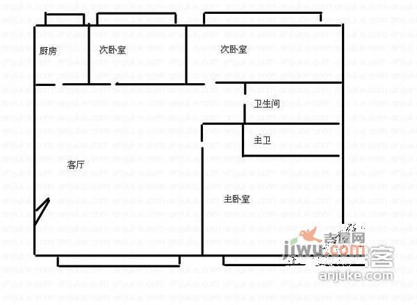 阳春光华家园3室2厅2卫156㎡户型图