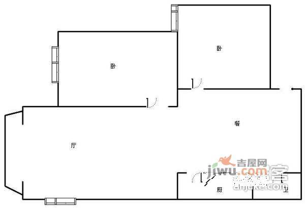 汇新家园2室1厅1卫101㎡户型图