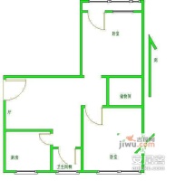 大柳树小区2室1厅1卫64㎡户型图