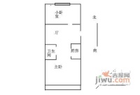 三虎桥南路9号院2室1厅1卫62㎡户型图