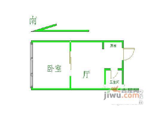 财智会馆1室1厅1卫81㎡户型图