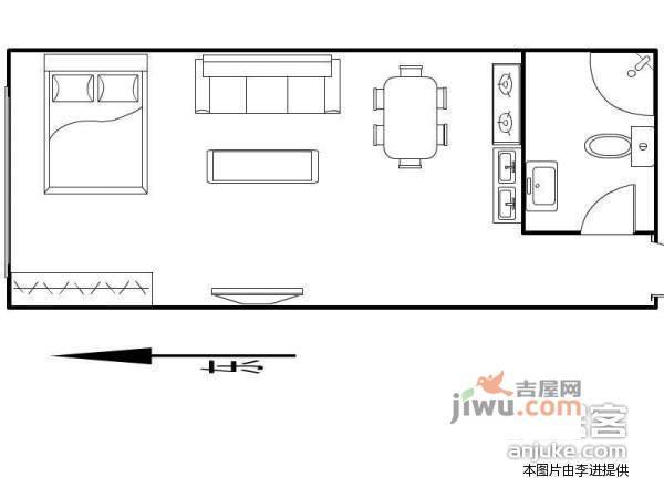 财智会馆1室1厅1卫81㎡户型图