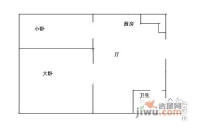 紫竹院路小区2室1厅1卫68㎡户型图