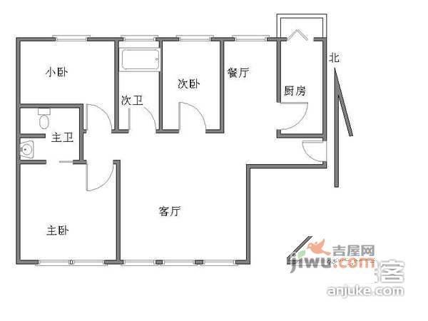 北京印象3室2厅2卫183㎡户型图