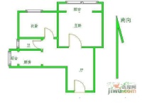 北京市钟表眼镜公司北院宿舍2室1厅1卫58㎡户型图
