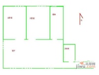 辉煌国际公寓2室1厅1卫125㎡户型图