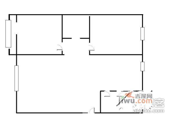 圆明园花园2室1厅1卫116㎡户型图