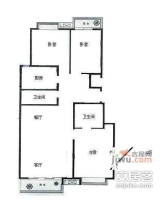 颐青家园3室2厅2卫143㎡户型图