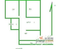 北京市农林科学院宿舍2室1厅1卫81㎡户型图