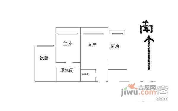 汉荣家园2室2厅2卫116㎡户型图