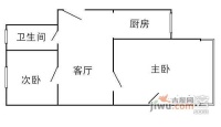 罗庄东里2室1厅1卫61㎡户型图