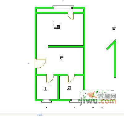 罗庄南里1室1厅1卫48㎡户型图