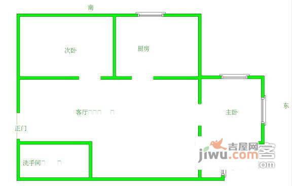 颐安嘉园2室1厅1卫94㎡户型图