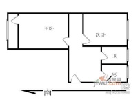 中国政法大学家属楼2室1厅1卫140㎡户型图
