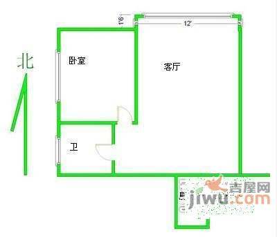 学知轩1室1厅1卫89㎡户型图