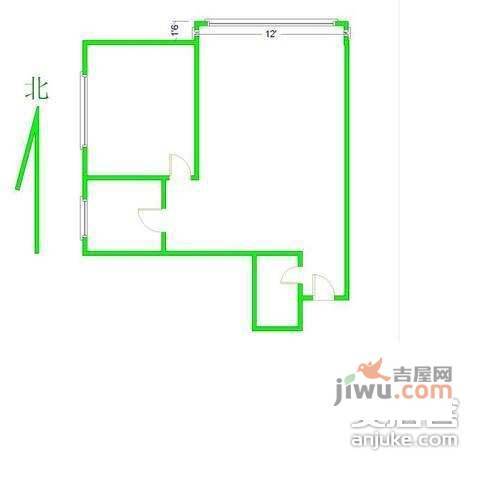 学知轩1室1厅1卫89㎡户型图