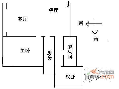 富润家园2室1厅1卫135㎡户型图