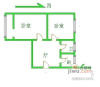 文慧16号院2室1厅1卫户型图
