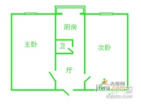 中关村46号院2室1厅1卫户型图