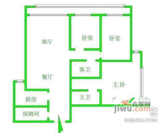 都市网景3室2厅2卫163㎡户型图