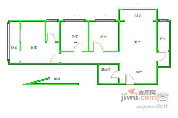 都市网景3室2厅2卫163㎡户型图