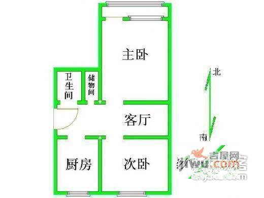 榆苑公寓2室1厅1卫106㎡户型图