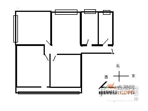 万寿路西街小区3室2厅1卫103㎡户型图