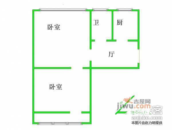 翠微东里2室1厅1卫85㎡户型图