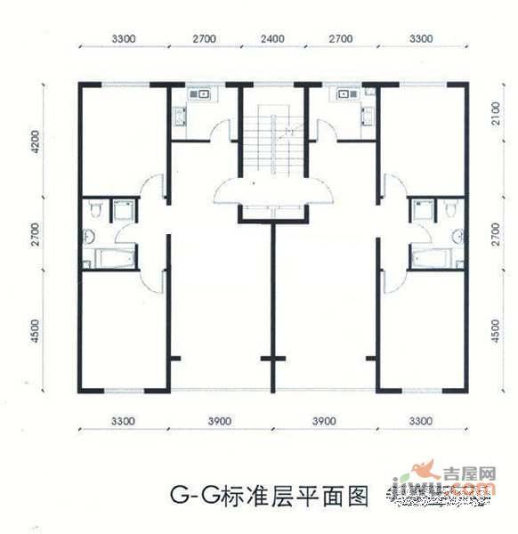 程庄北里2室1厅1卫75㎡户型图