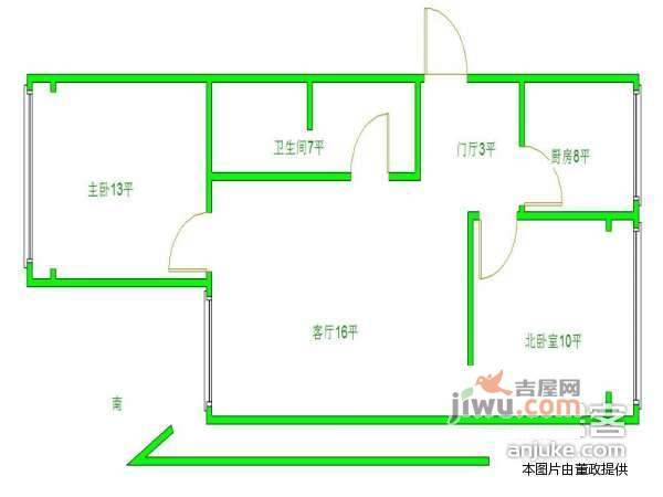 益丰园2室1厅1卫89㎡户型图