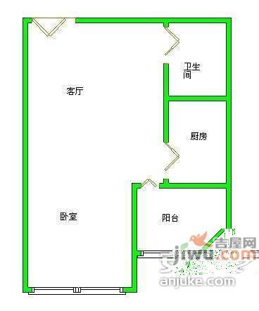 益丰园1室1厅1卫户型图