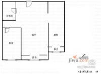 小井润园1室1厅1卫户型图