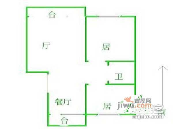 南宫雅苑2室2厅1卫101㎡户型图