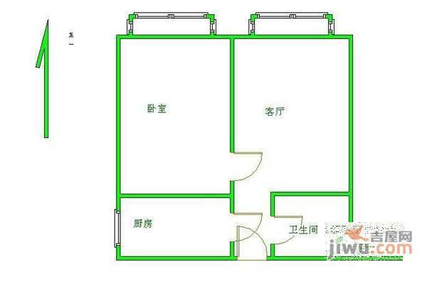 育菲园1室1厅1卫户型图