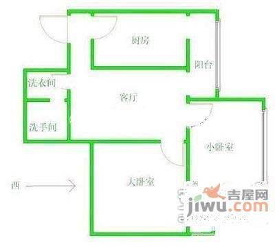 金容苑小区2室1厅1卫105㎡户型图