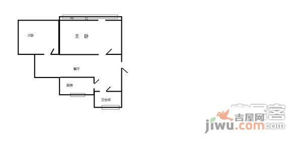 秀园2室1厅1卫99㎡户型图