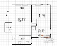 吉祥园小区2室1厅1卫103㎡户型图