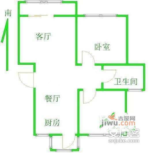 金隅润景阁2室1厅1卫102㎡户型图