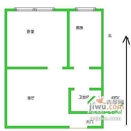 长安新城1室1厅1卫72㎡户型图