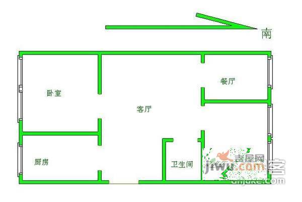 开阳里八区2室1厅1卫108㎡户型图