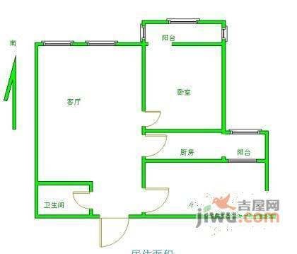 开阳里八区2室1厅1卫108㎡户型图