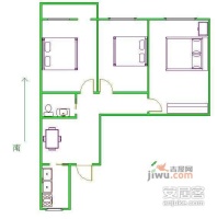 开阳里一区3室1厅1卫96㎡户型图