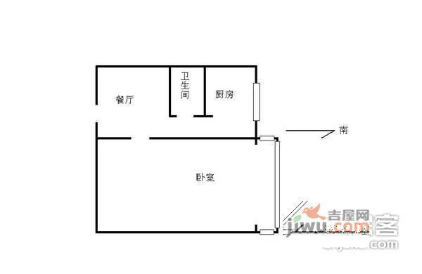 新村小区1室1厅1卫户型图