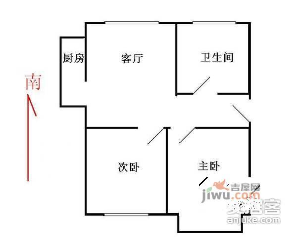 万年花城一期3室1厅1卫户型图