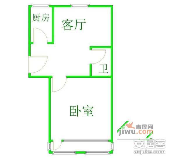 育芳园1室1厅1卫户型图