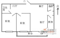 左安溪园2室2厅2卫105㎡户型图