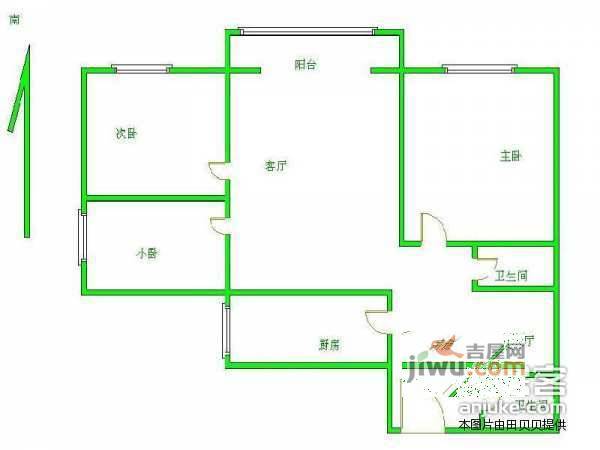 玉芳园3室2厅2卫101㎡户型图