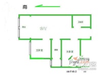 阅园2室1厅1卫户型图