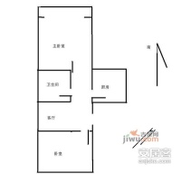 蒲黄北里2室1厅1卫56㎡户型图